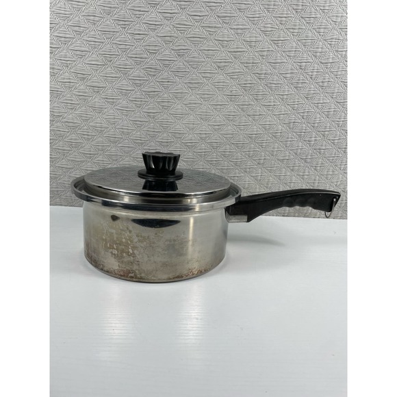 Vintage Luster Craft 3 Quart Saucepan Made In USA 3 Ply Stainless Steel - Picture 4 of 8